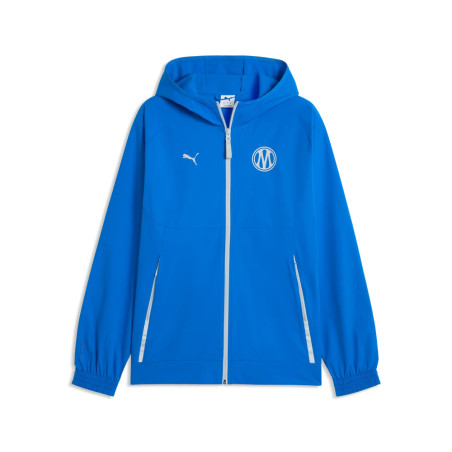 Veste survêtement OM PumaTech Woven bleu blanc