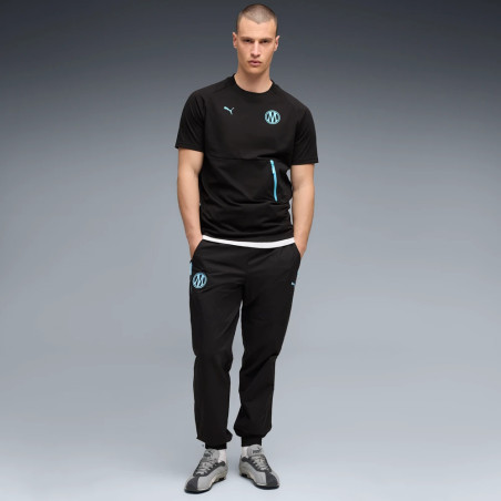 Pantalon survêtement OM PumaTech Woven noir bleu