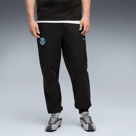 Pantalon survêtement OM PumaTech Woven noir bleu