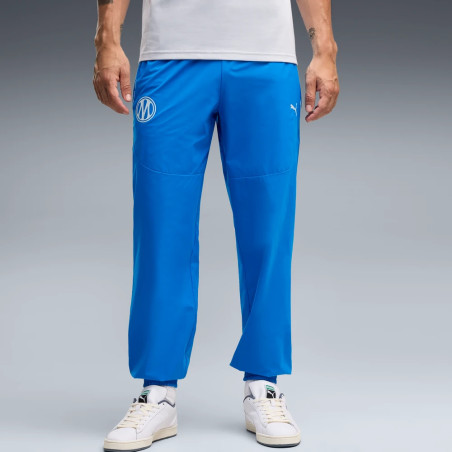 Pantalon survêtement OM PumaTech Woven bleu blanc