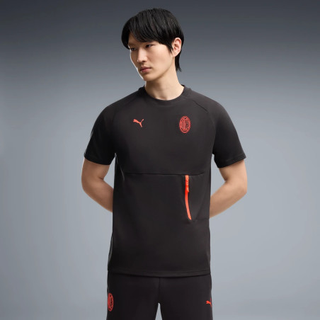 T-shirt Milan AC PumaTech noir rouge