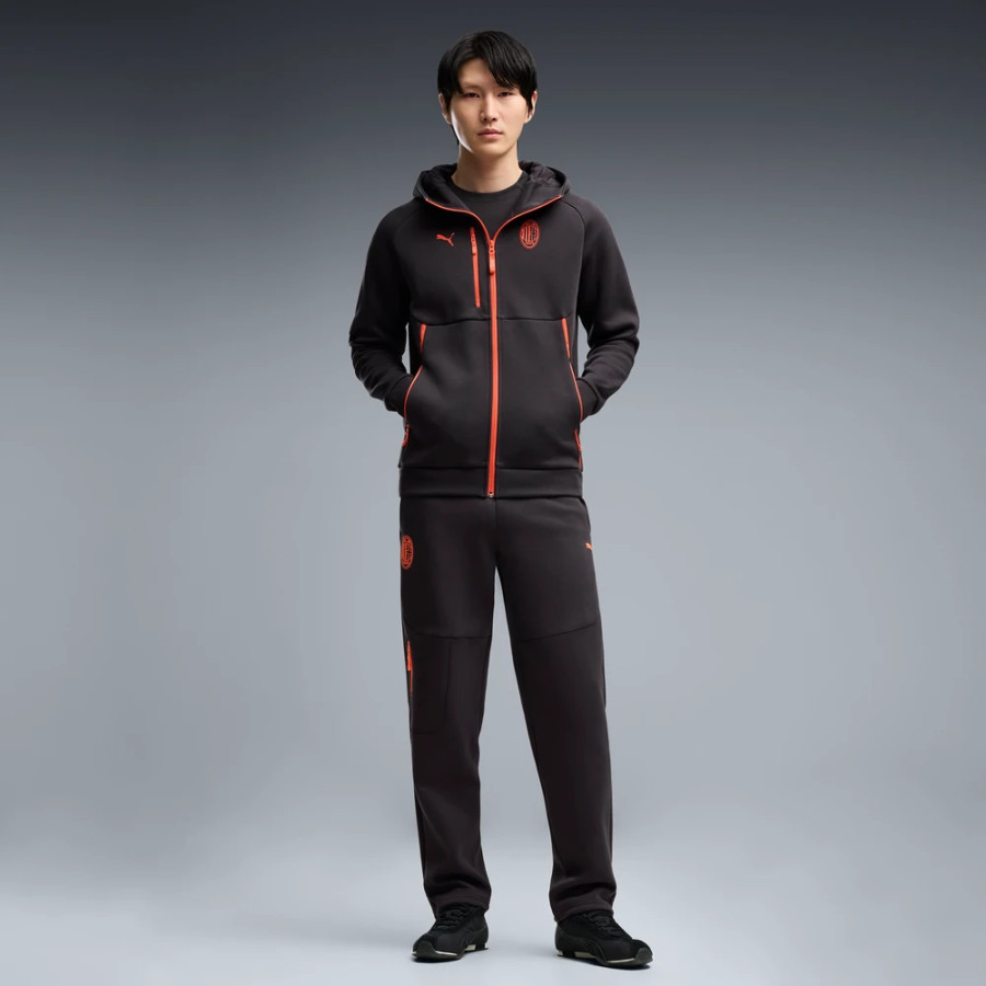 Veste survêtement Milan AC PumaTech FZ noir rouge