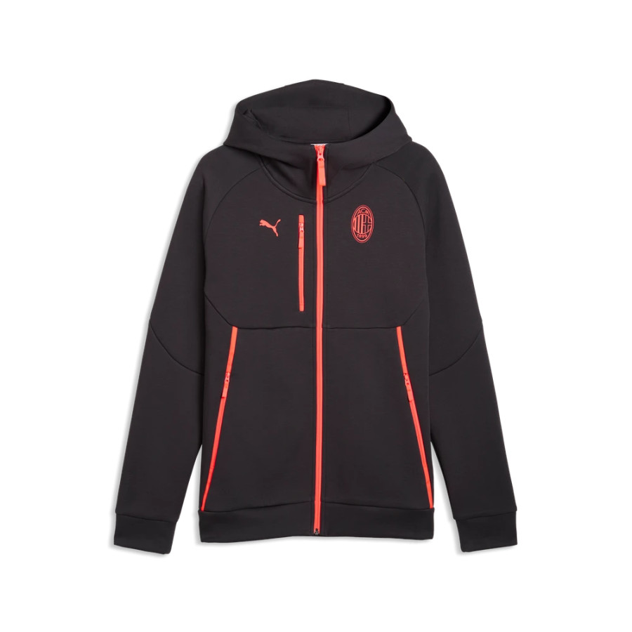 Veste survêtement Milan AC PumaTech FZ noir rouge