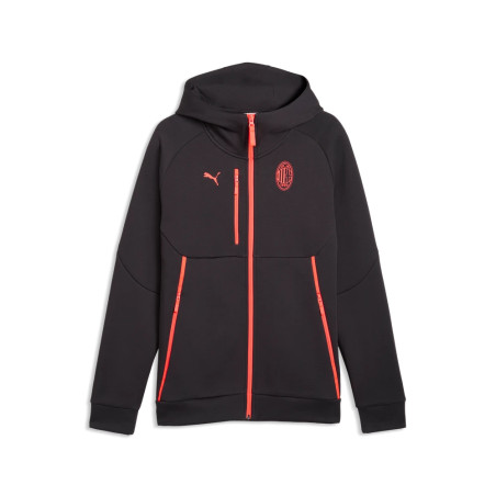 Veste survêtement Milan AC PumaTech FZ noir rouge