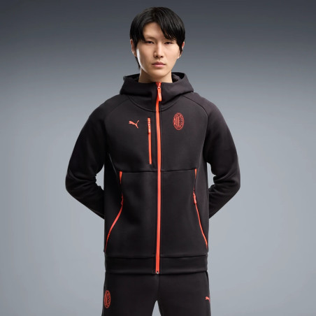 Veste survêtement Milan AC PumaTech FZ noir rouge