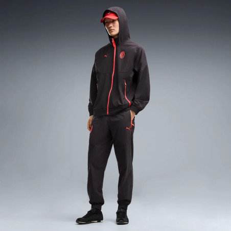 Veste survêtement Milan AC PumaTech woven noir rouge