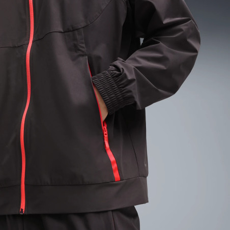 Veste survêtement Milan AC PumaTech woven noir rouge