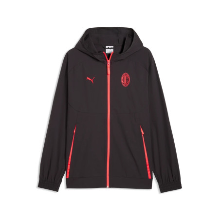Veste survêtement Milan AC PumaTech woven noir rouge