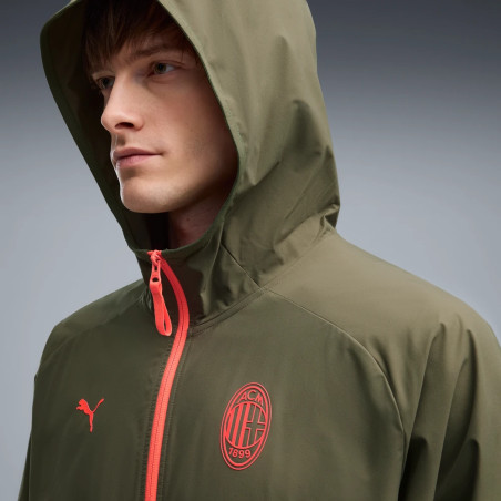Veste survêtement Milan AC PumaTech Woven vert rouge