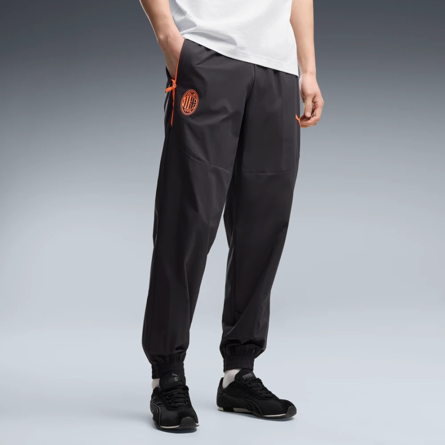 Pantalon survêtement Milan AC PumaTech woven noir rouge