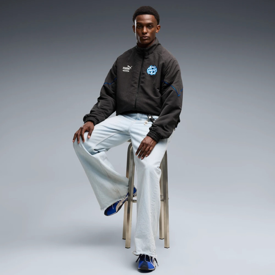 Veste survêtement OM King Archive noir bleu