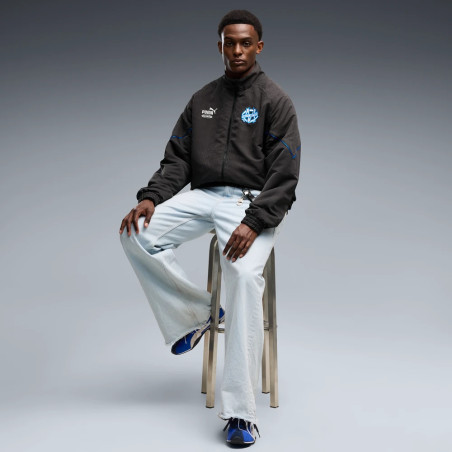 Veste survêtement OM King Archive noir bleu