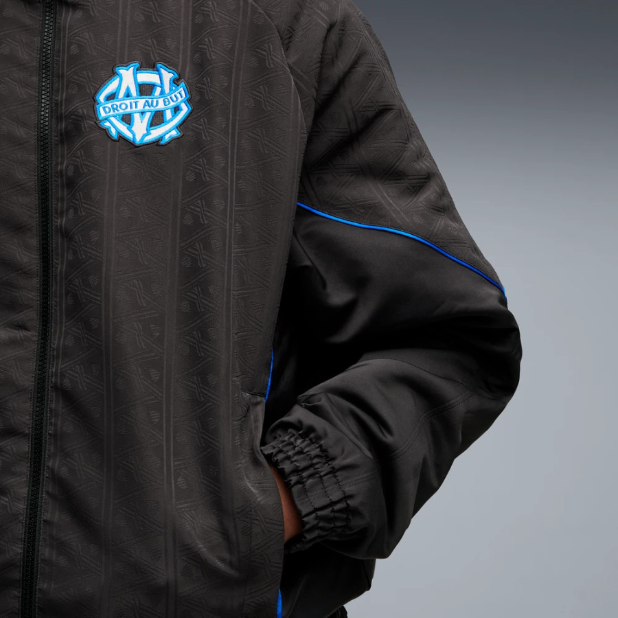 Veste survêtement OM King Archive noir bleu