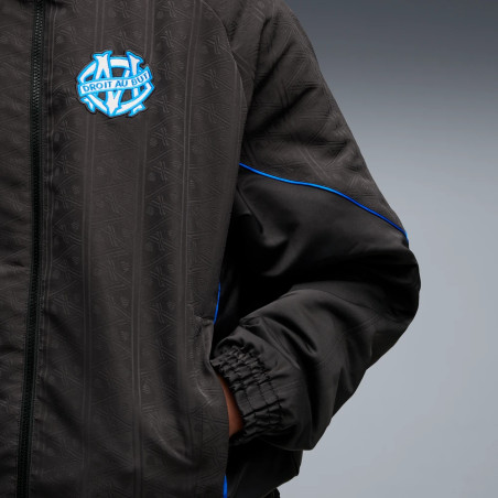 Veste survêtement OM King Archive noir bleu