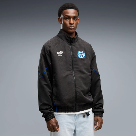 Veste survêtement OM King Archive noir bleu