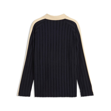 Polo manches longues OM T7 noir or