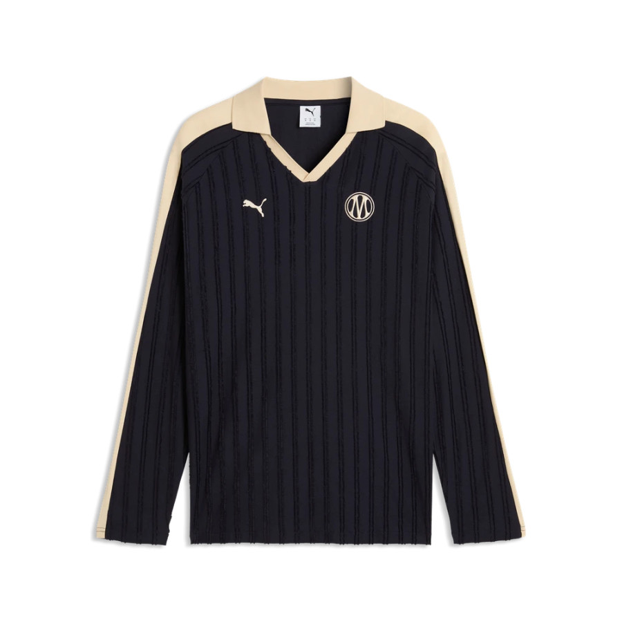 Polo manches longues OM T7 noir or