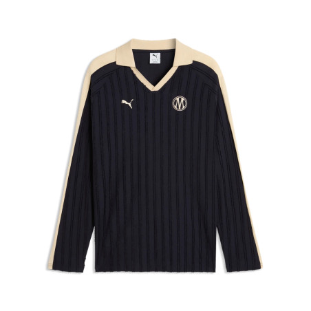 Polo manches longues OM T7 noir or