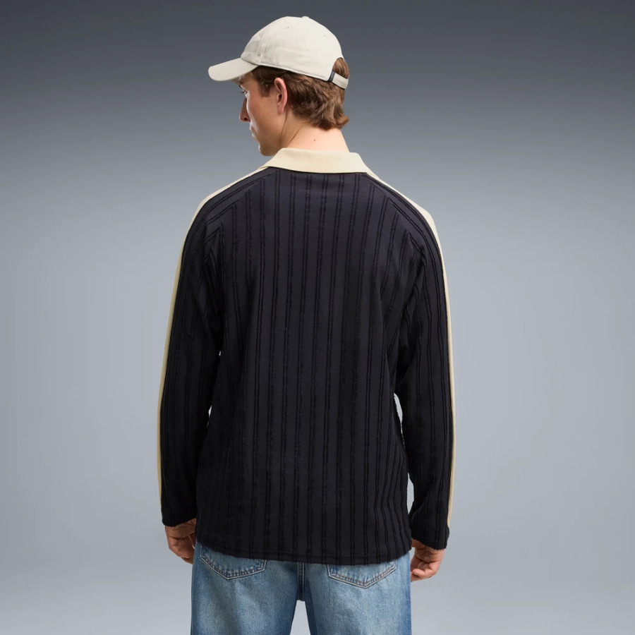 Polo manches longues OM T7 noir or
