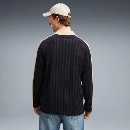 Polo manches longues OM T7 noir or