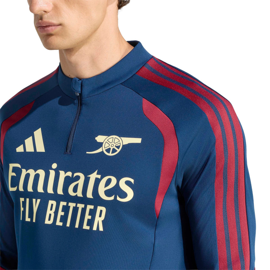 Sweat zippé Arsenal bleu rouge
