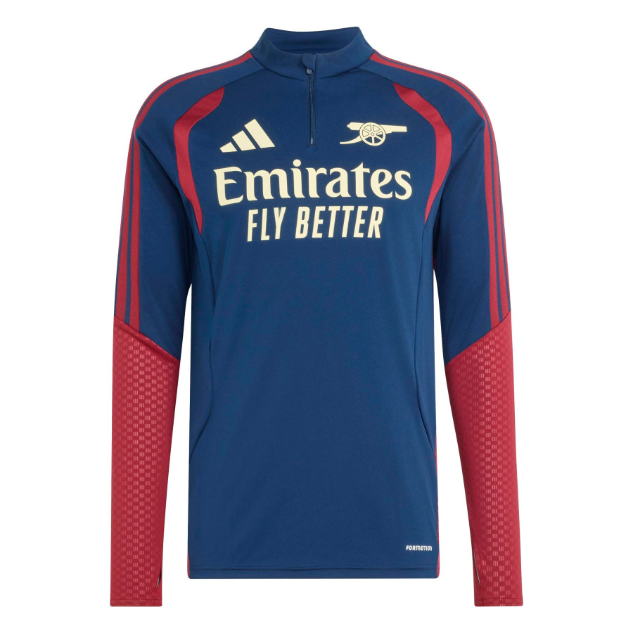 Sweat zippé Arsenal bleu rouge