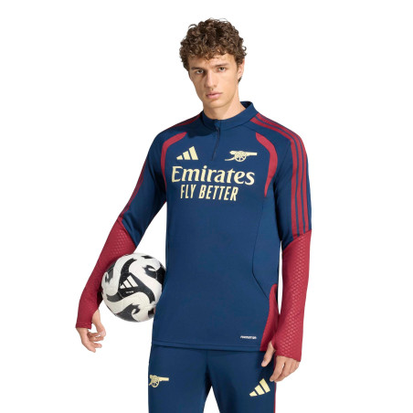 Sweat zippé Arsenal bleu rouge