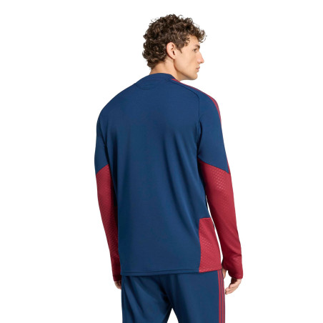 Sweat zippé Arsenal bleu rouge