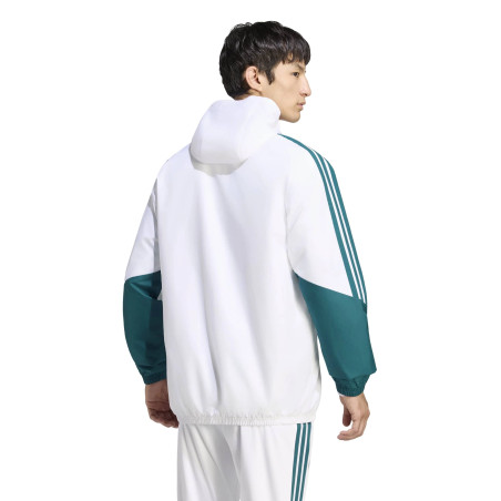 Veste imperméable Real Madrid blanc vert