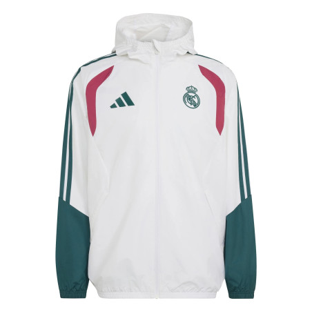 Veste imperméable Real Madrid blanc vert