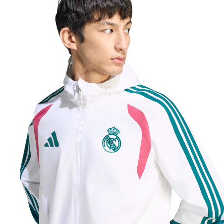 Veste imperméable Real Madrid blanc vert