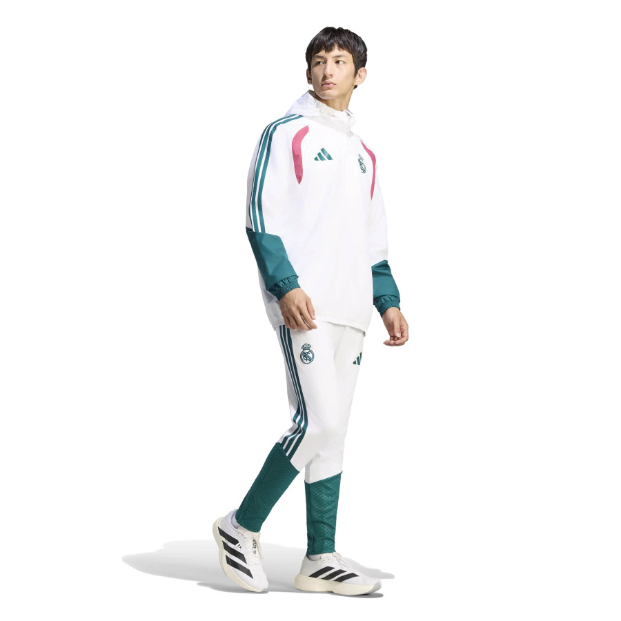 Veste imperméable Real Madrid blanc vert