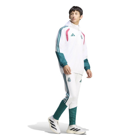 Veste imperméable Real Madrid blanc vert