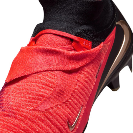 Nike Phantom 6 montante Elite FG rouge noir