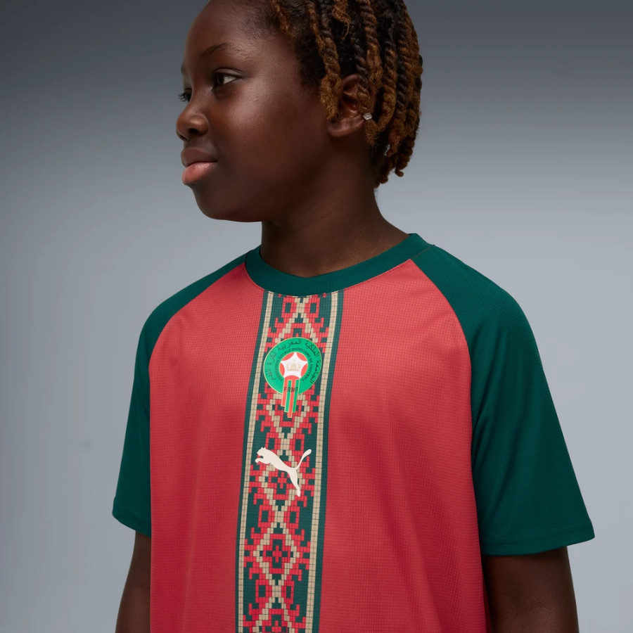 Maillot avant match Junior Maroc rouge vert