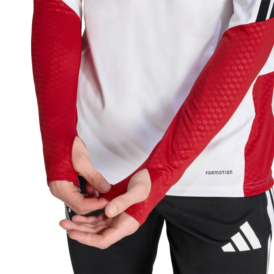 Sweat zippé Allemagne blanc rouge