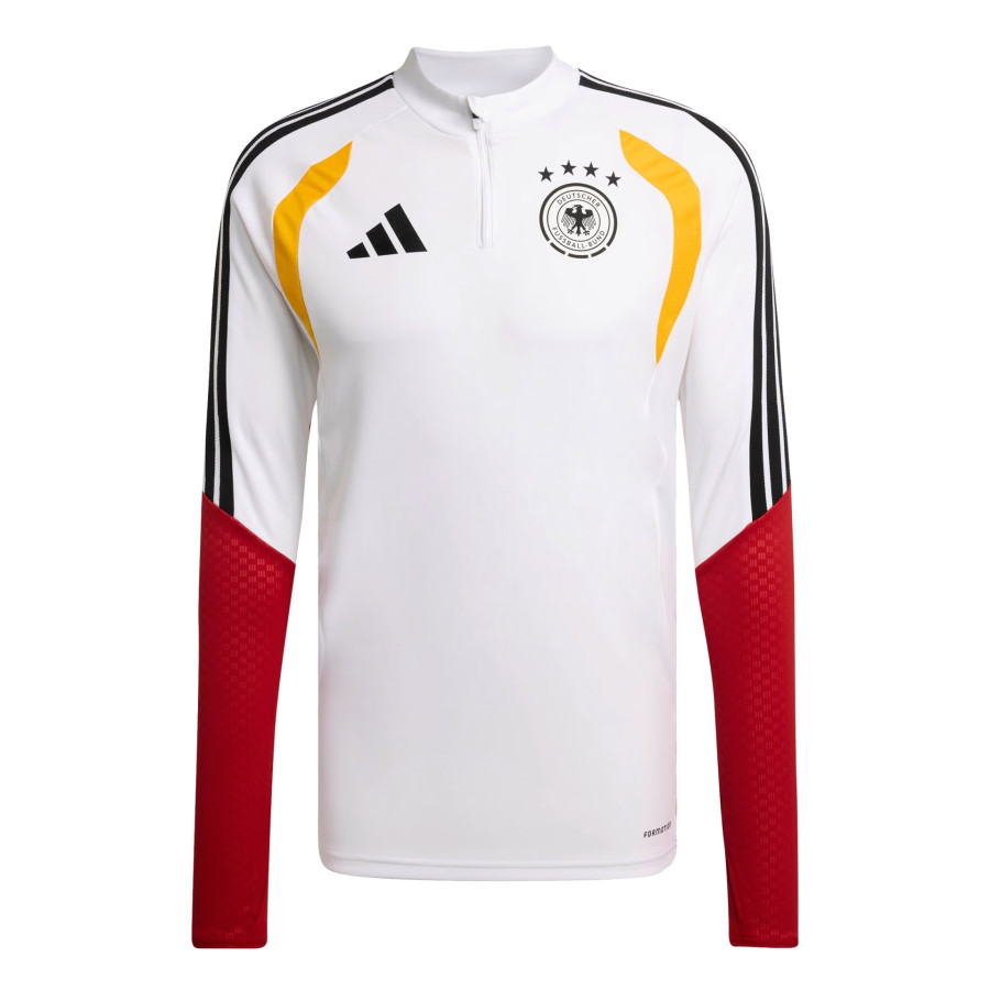 Sweat zippé Allemagne blanc rouge