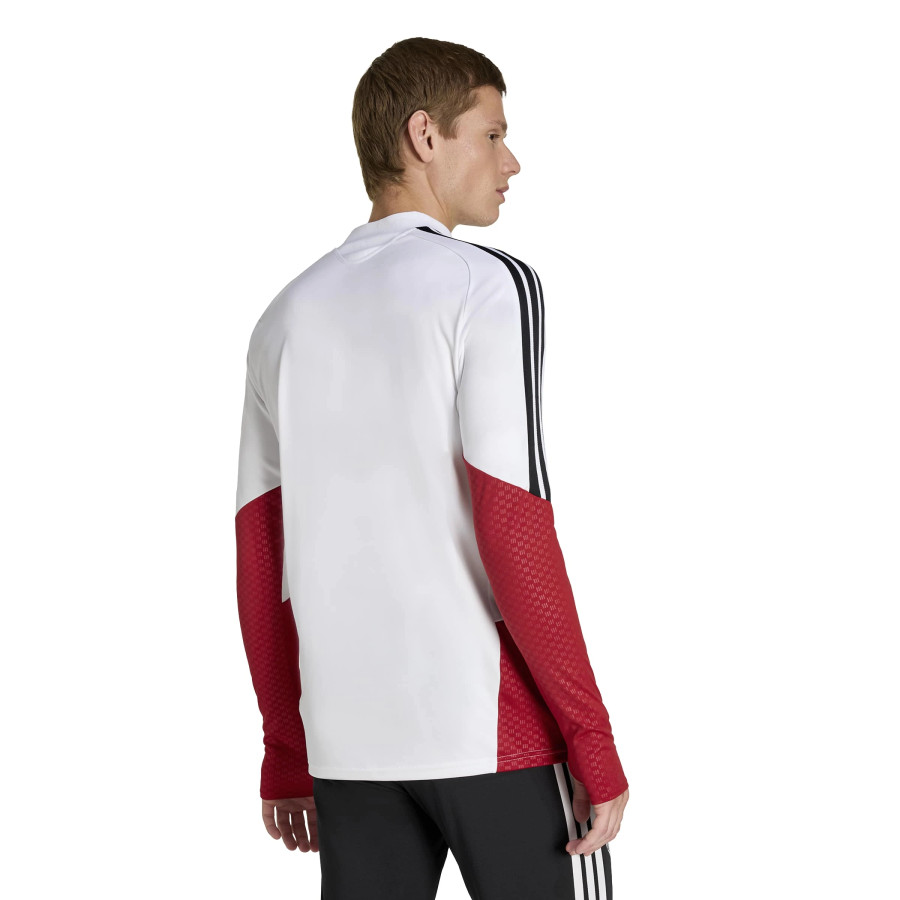 Sweat zippé Allemagne blanc rouge