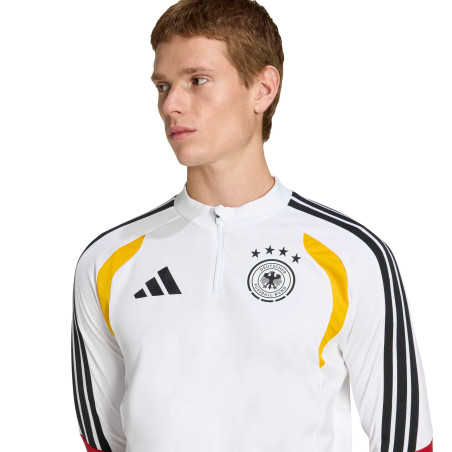 Sweat zippé Allemagne blanc rouge