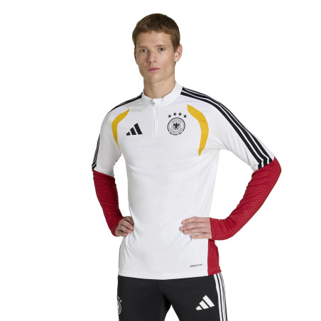 Sweat zippé Allemagne blanc rouge