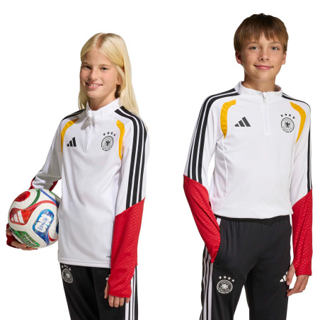 Sweat zippé junior Allemagne blanc rouge