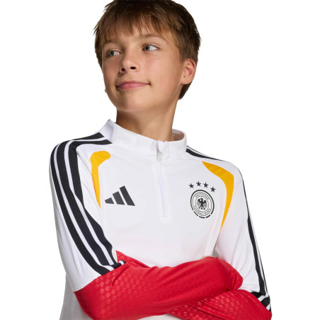 Sweat zippé junior Allemagne blanc rouge