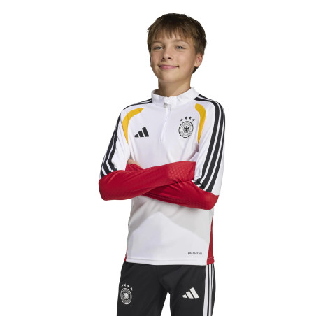 Sweat zippé junior Allemagne blanc rouge