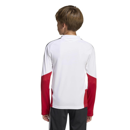 Sweat zippé junior Allemagne blanc rouge