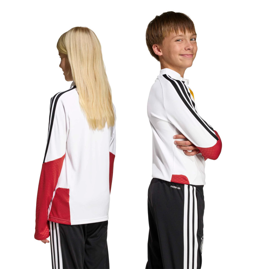 Sweat zippé junior Allemagne blanc rouge