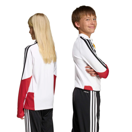 Sweat zippé junior Allemagne blanc rouge