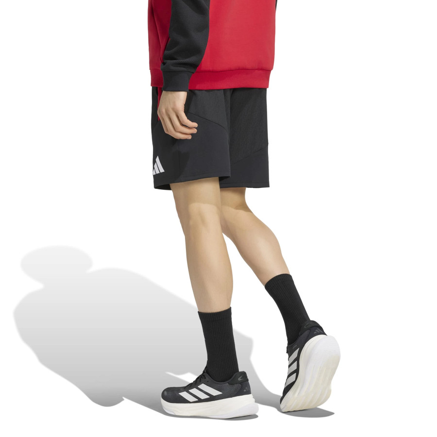 Short entraînement Manchester United woven noir rouge
