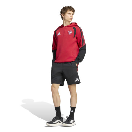 Short entraînement Manchester United woven noir rouge