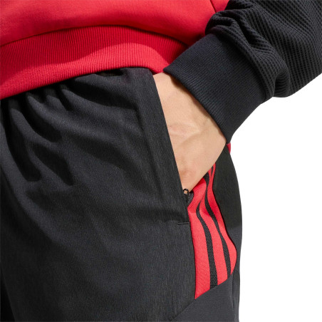 Short entraînement Manchester United woven noir rouge