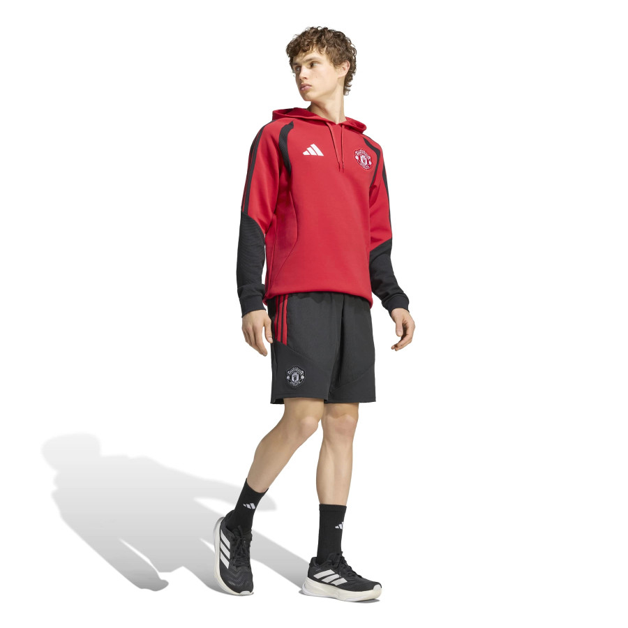 Short entraînement Manchester United woven noir rouge